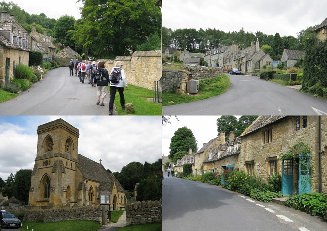 Snowshill collage - We start the walk through Snowshill